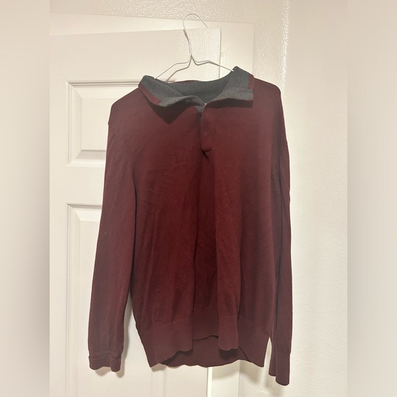 Gap Men’s Size Large Red Pullover Sweater Cotton/Cashmere - Picture 1 of 2